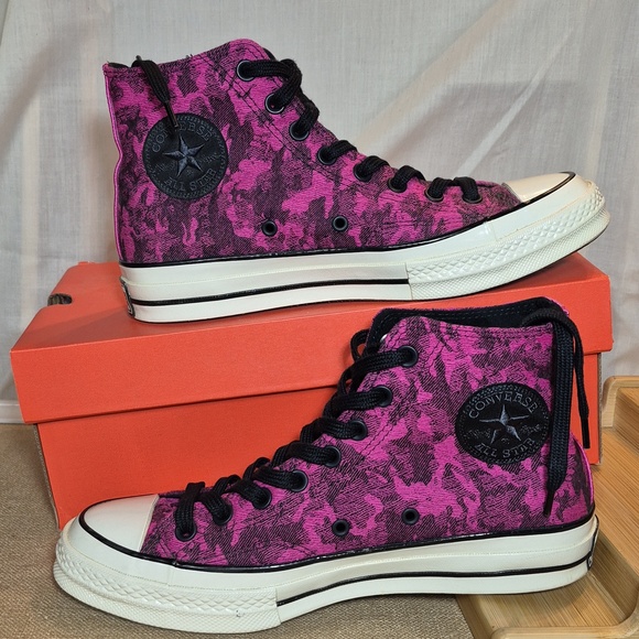 Converse Shoes - Converse Chuck 70 HiCamo Denim Active Fuchsia Sneakers Unisex M-7.5/W-9.5